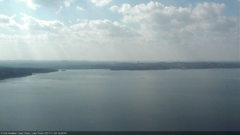 Lake Travis webcam, November 3, 2017 1:55 PM CT