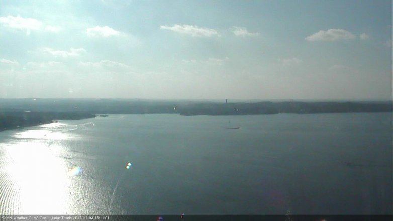 Lake Travis webcam, November 3, 2017 3:40 PM CT