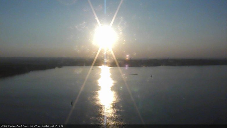 Lake Travis webcam, November 3, 2017 5:35 PM CT