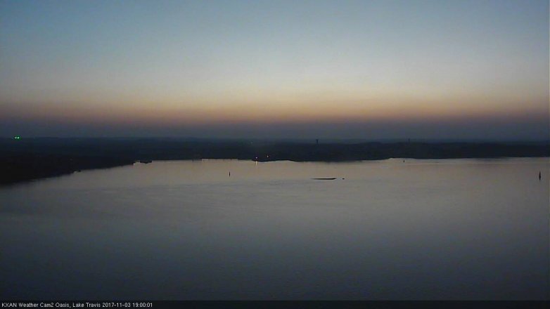 Lake Travis webcam, November 3, 2017 6:15 PM CT
