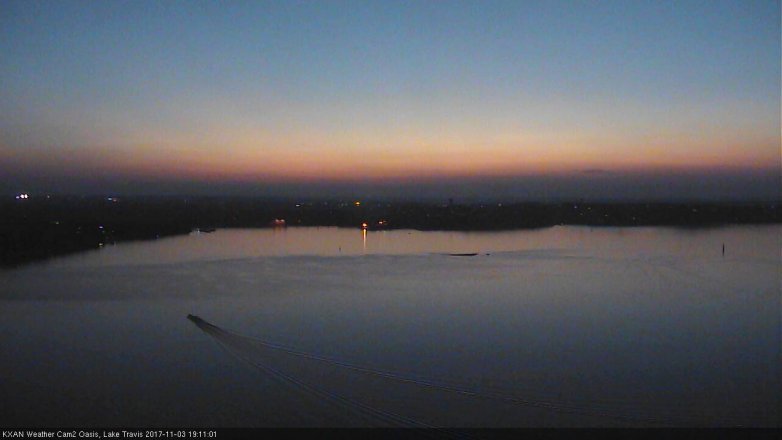 Lake Travis webcam, November 3, 2017 6:30 PM CT