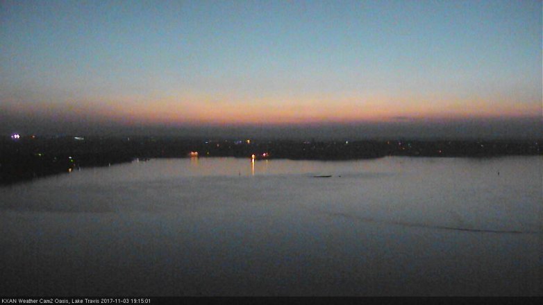 Lake Travis webcam, November 3, 2017 6:45 PM CT
