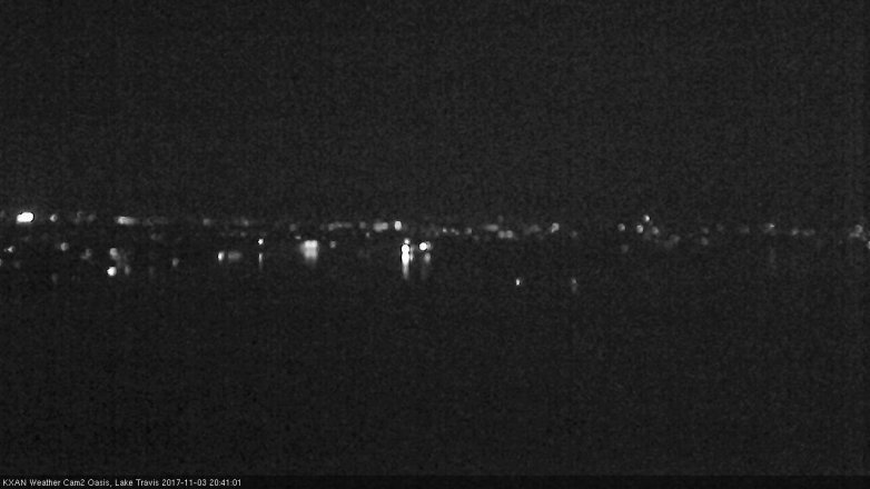 Lake Travis webcam, November 3, 2017 8:00 PM CT