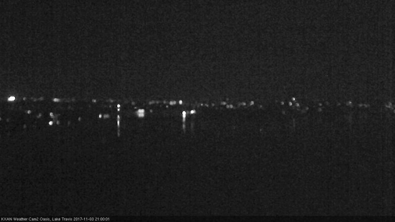 Lake Travis webcam, November 3, 2017 8:05 PM CT