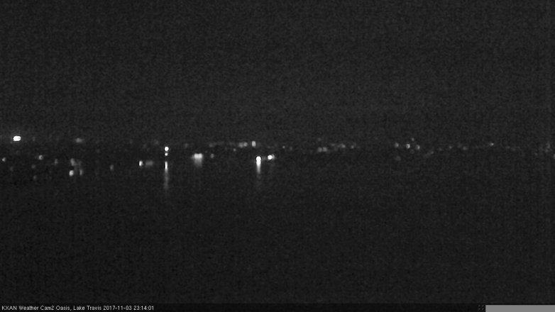 Lake Travis webcam, November 3, 2017 10:30 PM CT