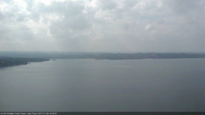Lake Travis webcam, November 4, 2017 1:35 PM CT