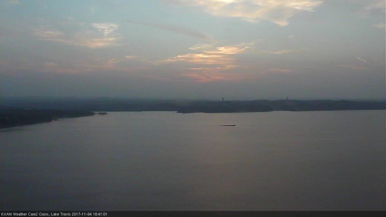 Lake Travis webcam, November 4, 2017 5:55 PM CT