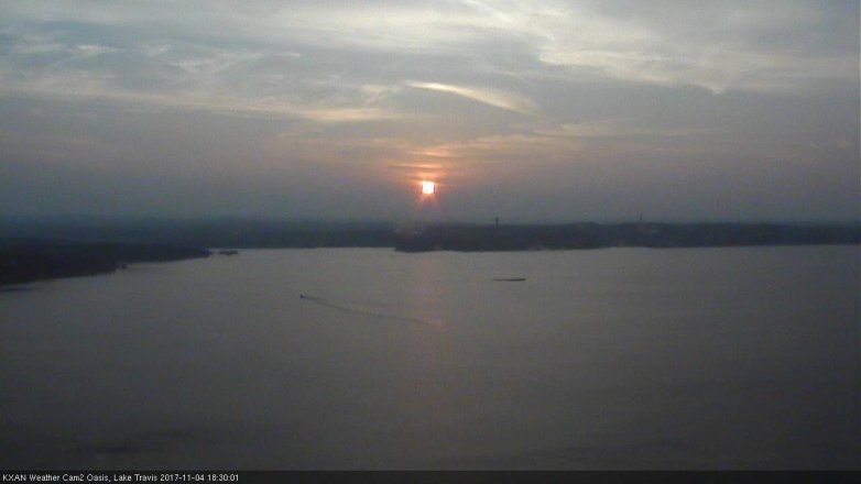 Lake Travis webcam, November 4, 2017 6:00 PM CT