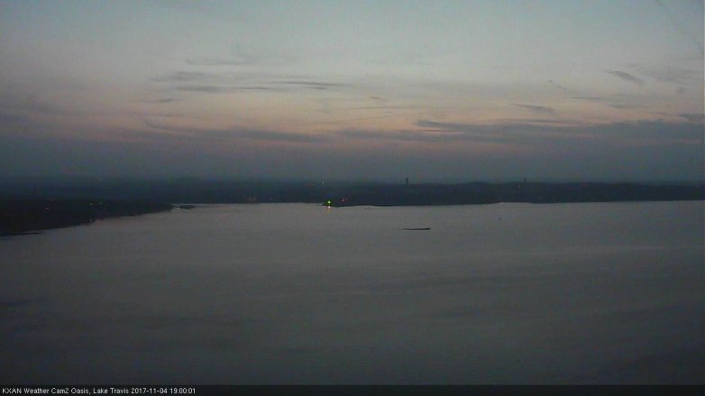 Lake Travis webcam, November 4, 2017 6:10 PM CT
