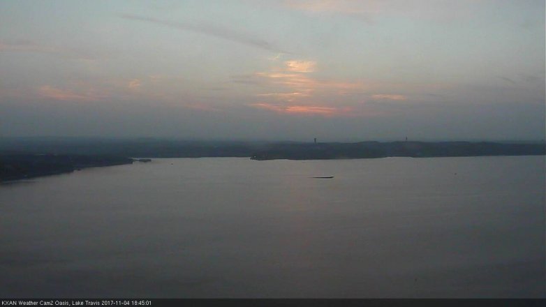 Lake Travis webcam, November 4, 2017 6:15 PM CT