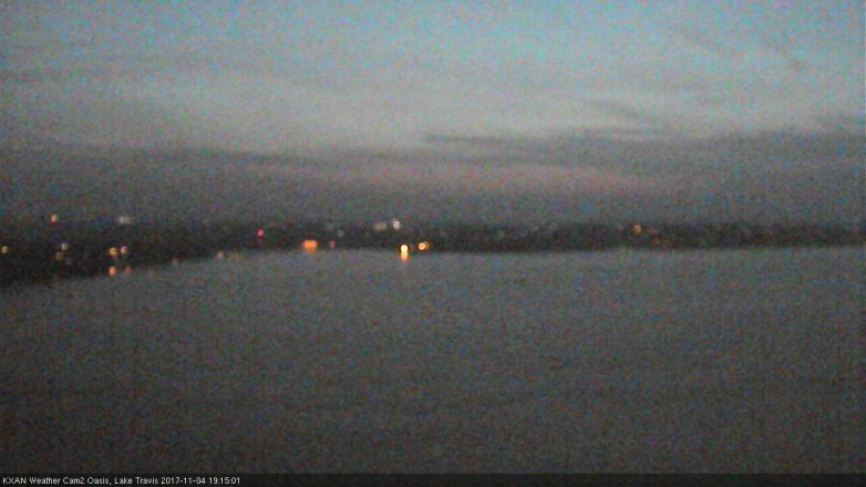 Lake Travis webcam, November 4, 2017 6:45 PM CT