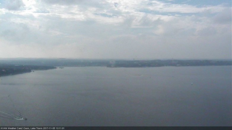 Lake Travis webcam, November 5, 2017 12:20 PM CT