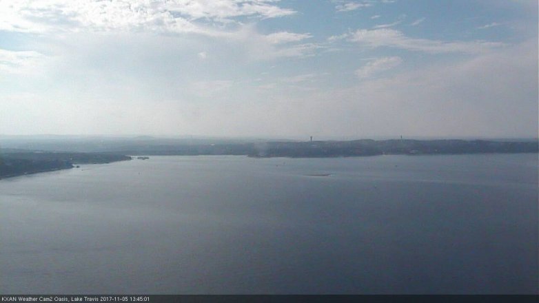 Lake Travis webcam, November 5, 2017 1:15 PM CT