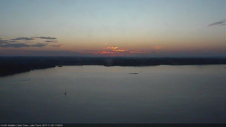 Lake Travis webcam, November 5, 2017 5:00 PM CT