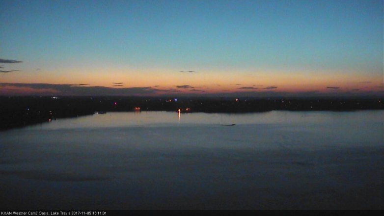 Lake Travis webcam, November 5, 2017 5:25 PM CT
