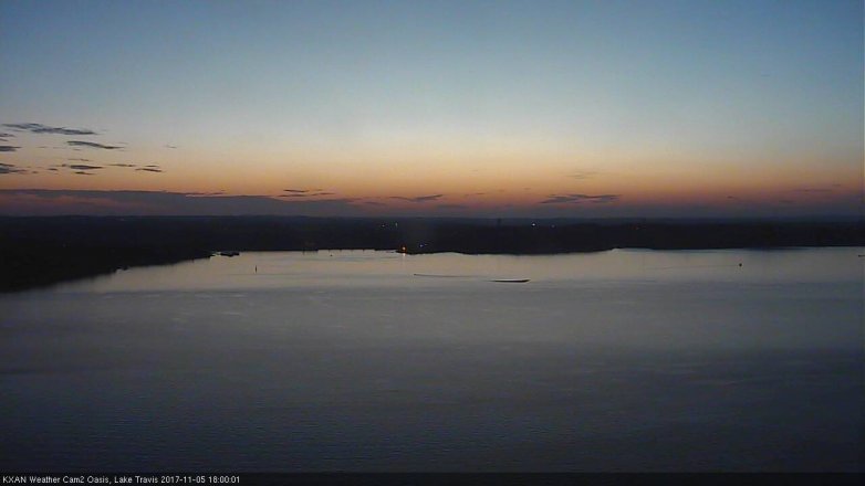 Lake Travis webcam, November 5, 2017 5:30 PM CT