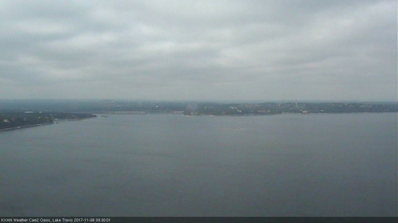 Lake Travis webcam, November 6, 2017 9:00 AM CT