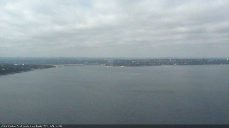 Lake Travis webcam, November 6, 2017 9:30 AM CT