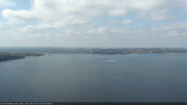 Lake Travis webcam, November 6, 2017 10:15 AM CT