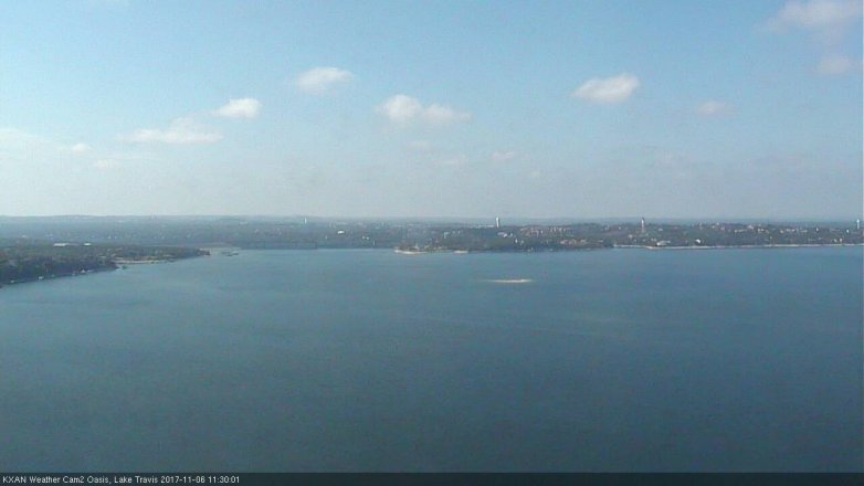 Lake Travis webcam, November 6, 2017 10:45 AM CT
