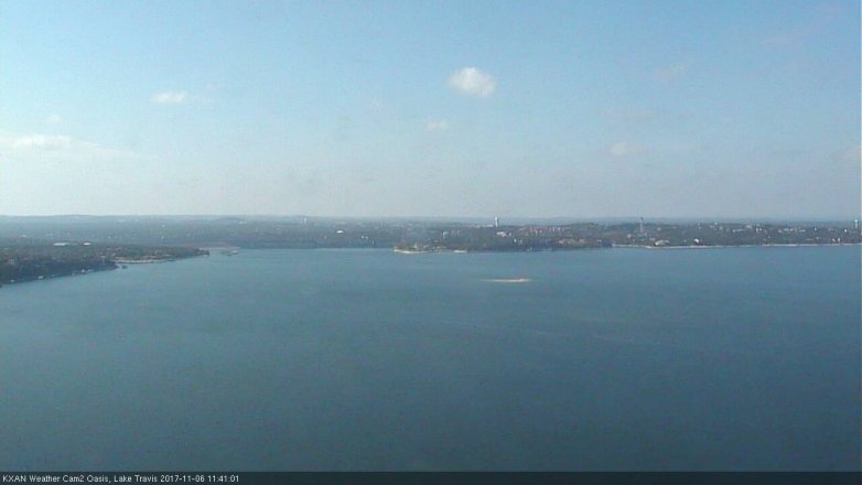 Lake Travis webcam, November 6, 2017 11:05 AM CT