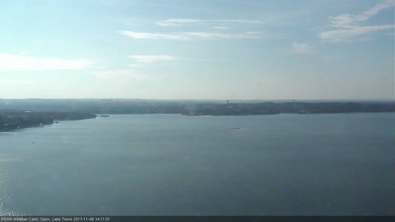 Lake Travis webcam, November 6, 2017 1:20 PM CT