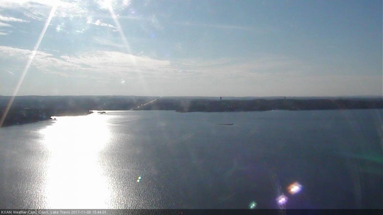 Lake Travis webcam, November 6, 2017 3:15 PM CT