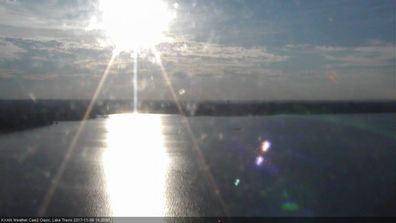 Lake Travis webcam, November 6, 2017 3:50 PM CT
