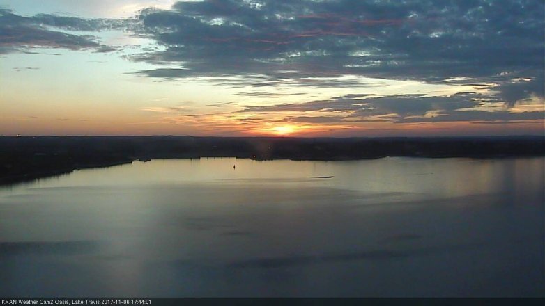 Lake Travis webcam, November 6, 2017 5:00 PM CT