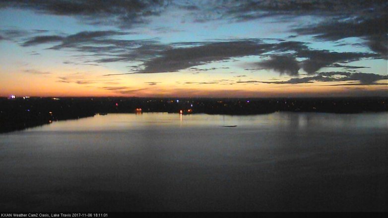 Lake Travis webcam, November 6, 2017 5:40 PM CT