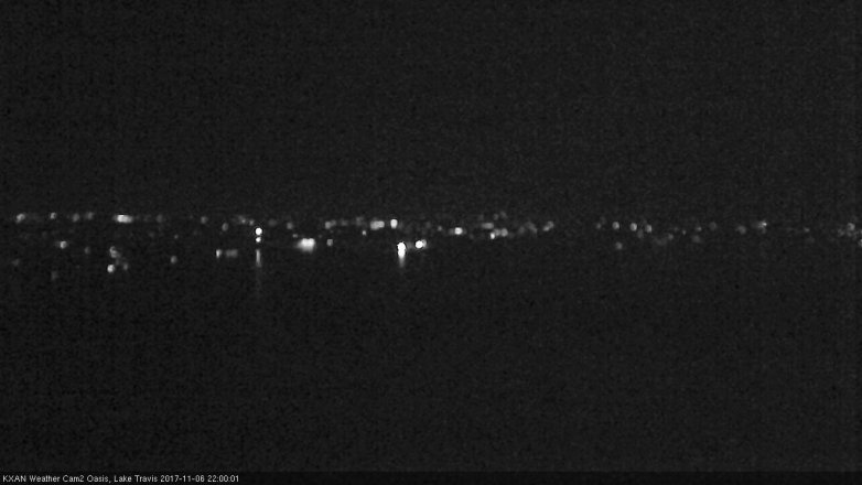 Lake Travis webcam, November 6, 2017 9:25 PM CT