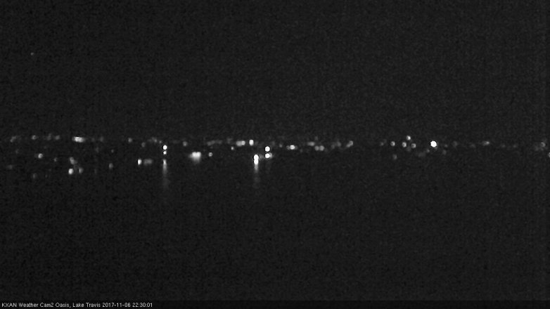 Lake Travis webcam, November 6, 2017 9:40 PM CT