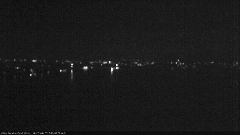 Lake Travis webcam, November 6, 2017 10:00 PM CT