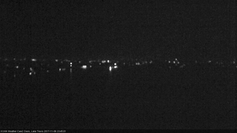 Lake Travis webcam, November 6, 2017 10:50 PM CT