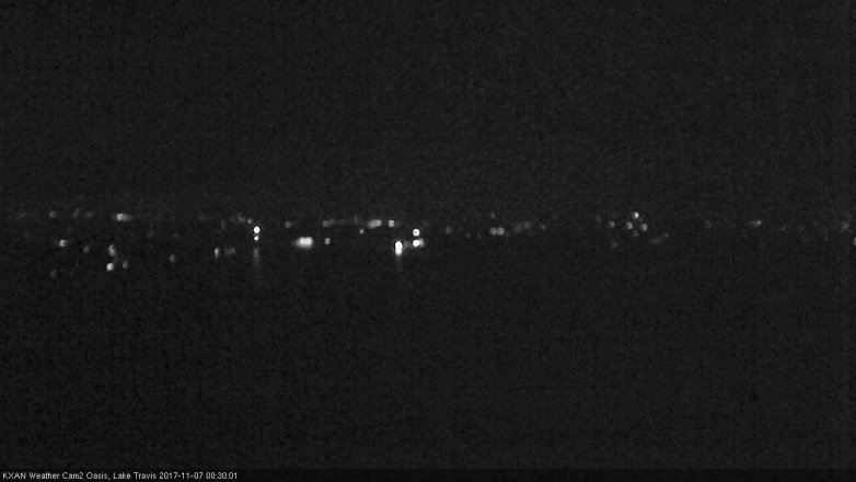 Lake Travis webcam, November 6, 2017 11:40 PM CT