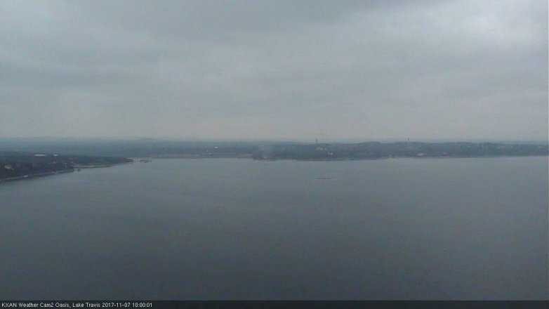 Lake Travis webcam, November 7, 2017 9:20 AM CT