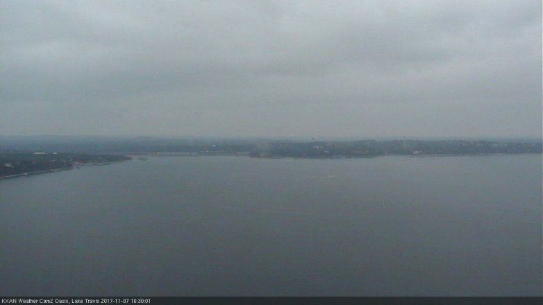 Lake Travis webcam, November 7, 2017 9:45 AM CT