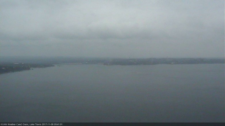 Lake Travis webcam, November 8, 2017 9:00 AM CT
