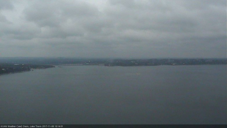 Lake Travis webcam, November 8, 2017 9:40 AM CT