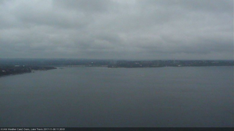Lake Travis webcam, November 8, 2017 10:50 AM CT