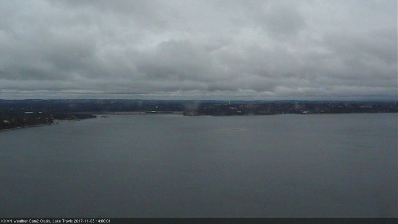 Lake Travis webcam, November 8, 2017 1:10 PM CT