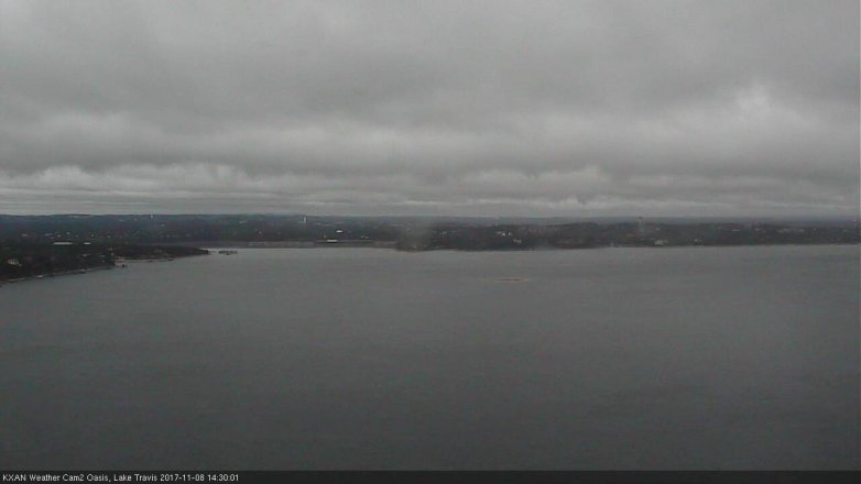 Lake Travis webcam, November 8, 2017 2:00 PM CT