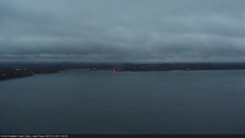 Lake Travis webcam, November 8, 2017 5:00 PM CT
