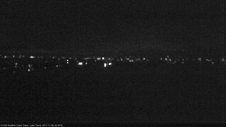 Lake Travis webcam, November 8, 2017 8:00 PM CT