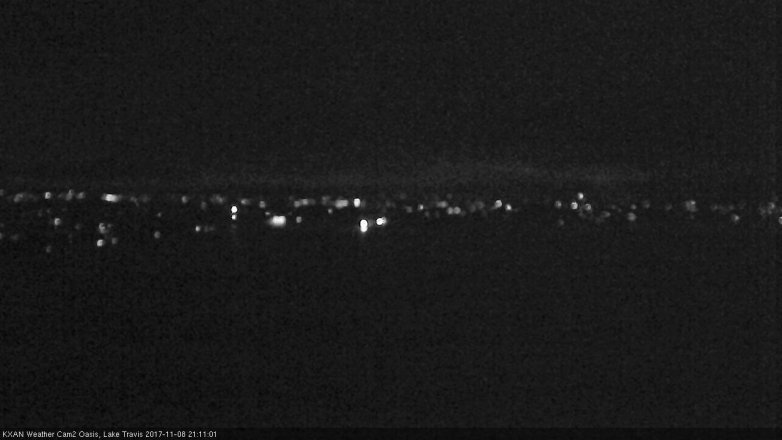 Lake Travis webcam, November 8, 2017 8:20 PM CT
