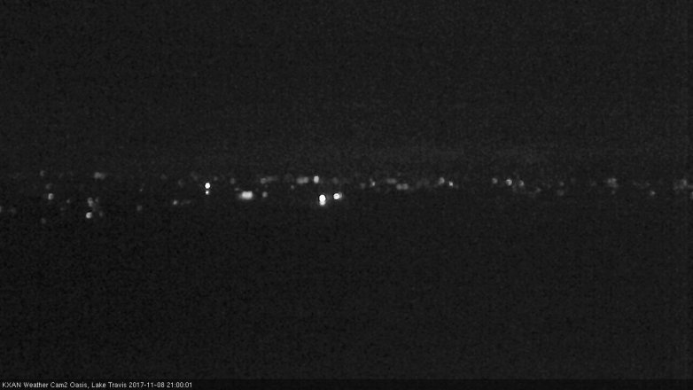 Lake Travis webcam, November 8, 2017 8:30 PM CT