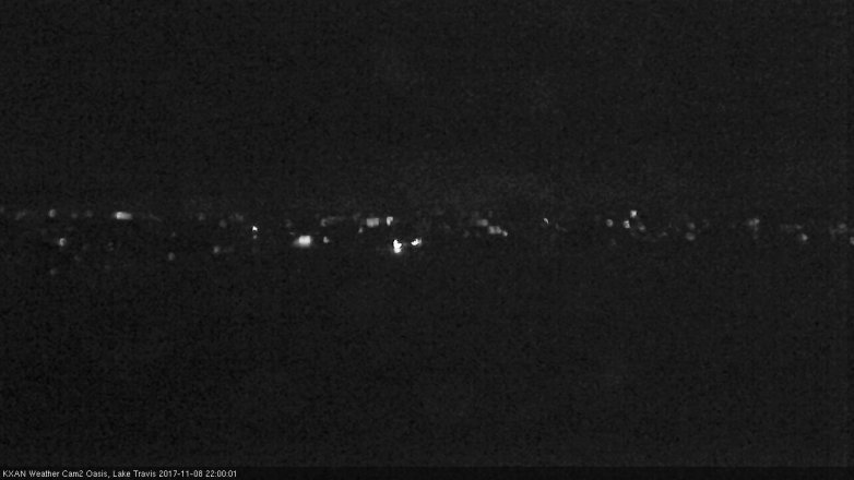 Lake Travis webcam, November 8, 2017 9:05 PM CT