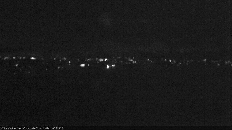 Lake Travis webcam, November 8, 2017 9:35 PM CT
