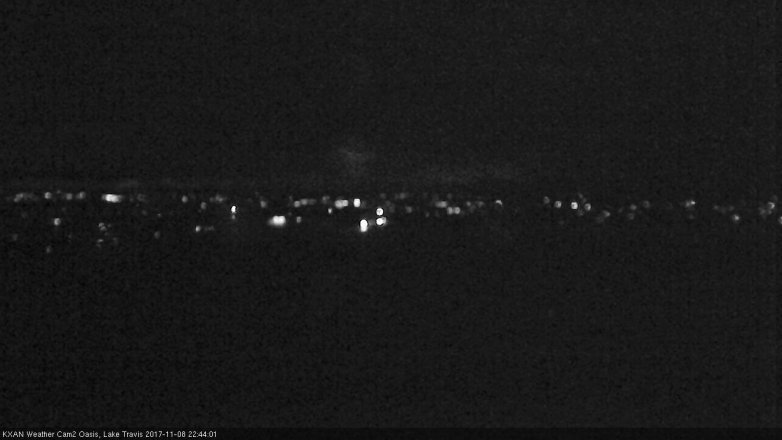 Lake Travis webcam, November 8, 2017 9:50 PM CT
