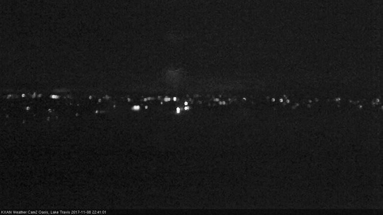 Lake Travis webcam, November 8, 2017 10:00 PM CT